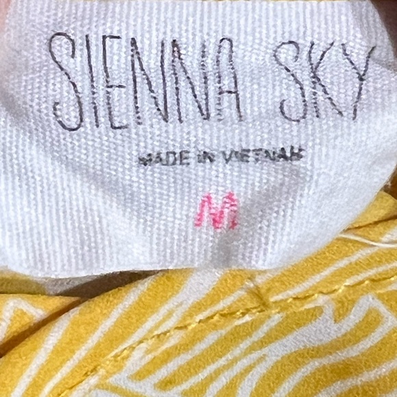 Sienna Sky Yellow Feather Print Camisole Tank - Picture 3 of 3